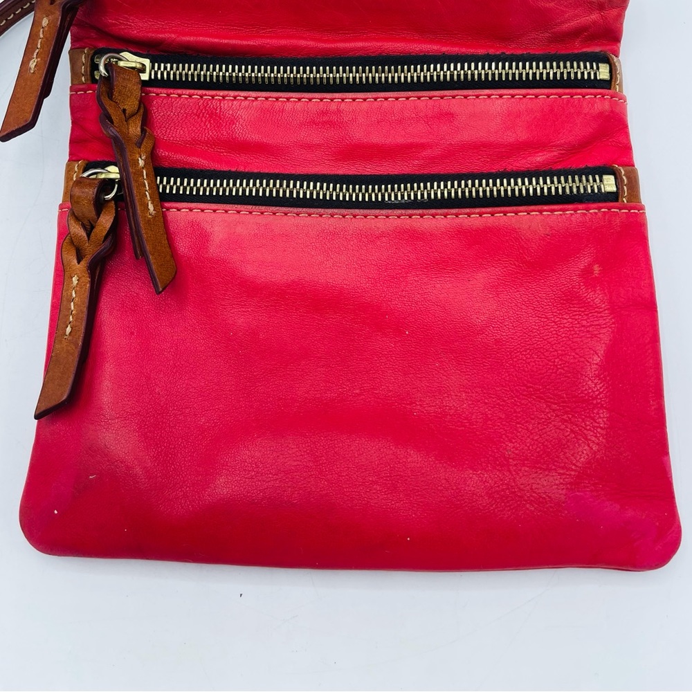 $SALE$DOONEY & BOURKE SALMON CROSSBODY REVERSIBLE  PURSE  WITH 2 POCKETS IN BACK - Picture 11 of 16